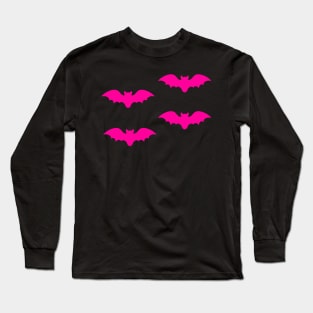 Bats Tile (Hot Pink) Long Sleeve T-Shirt